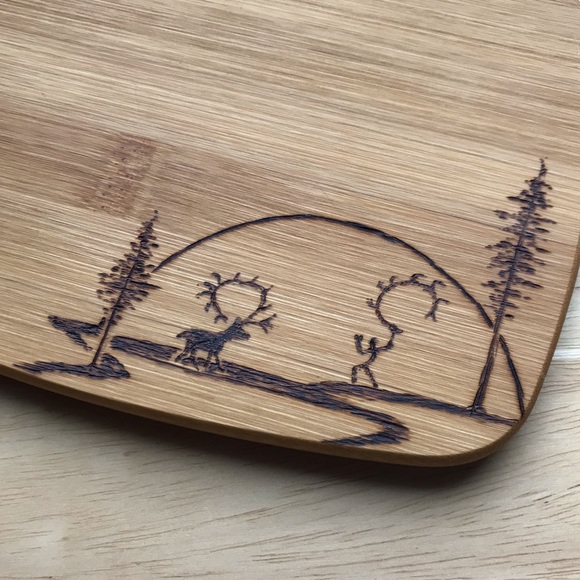 Artisan Other - Small Bamboo artisan burned wooden board